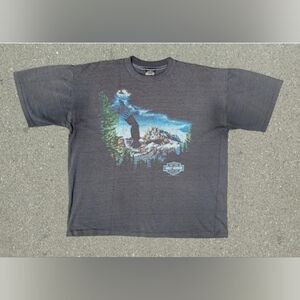 Vtg 1989 Harley-Davidson Eagle Print Holoubek Made in USA T-Shirt (XL)